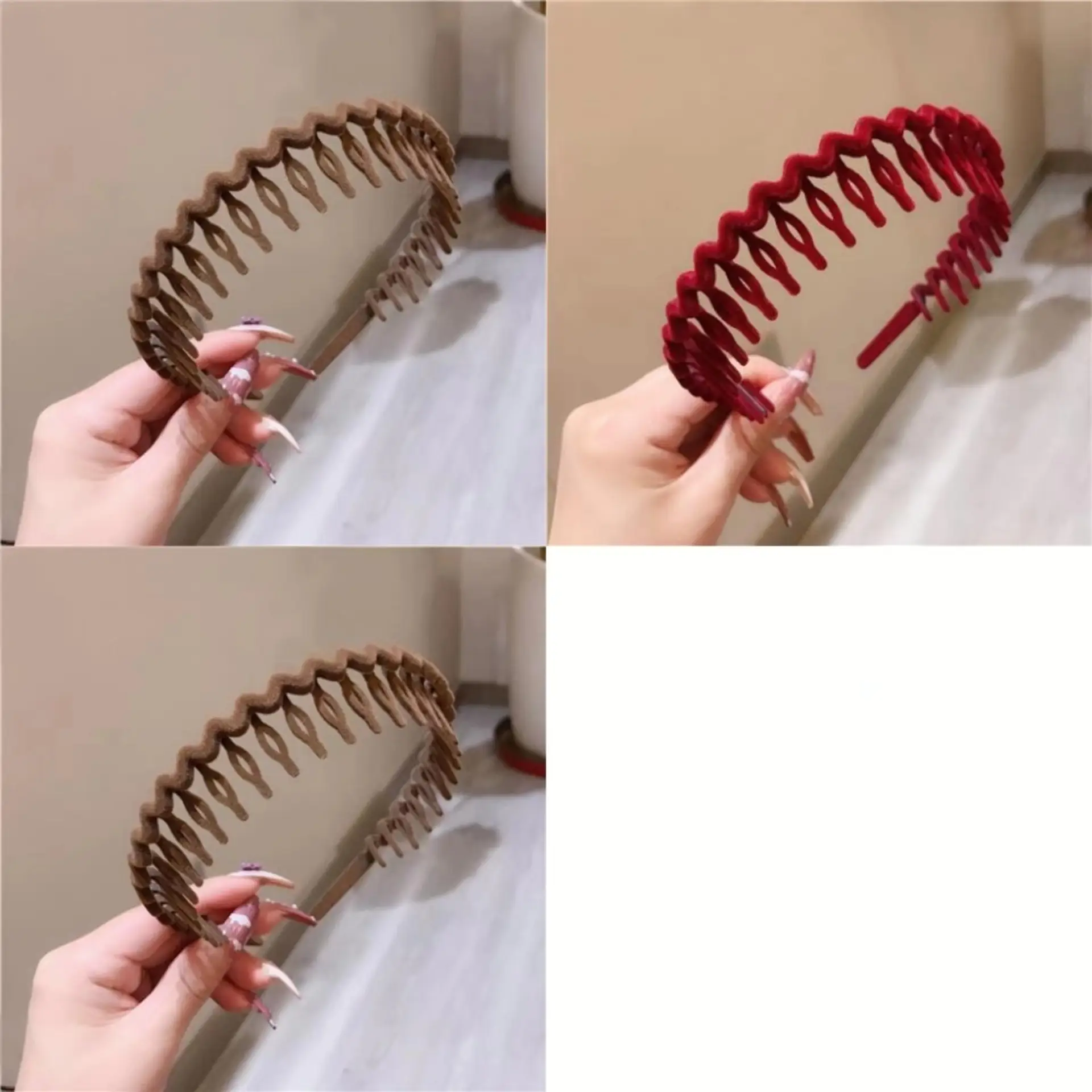 New Flocking Hair Band Toothed Wave Design - Image 11
