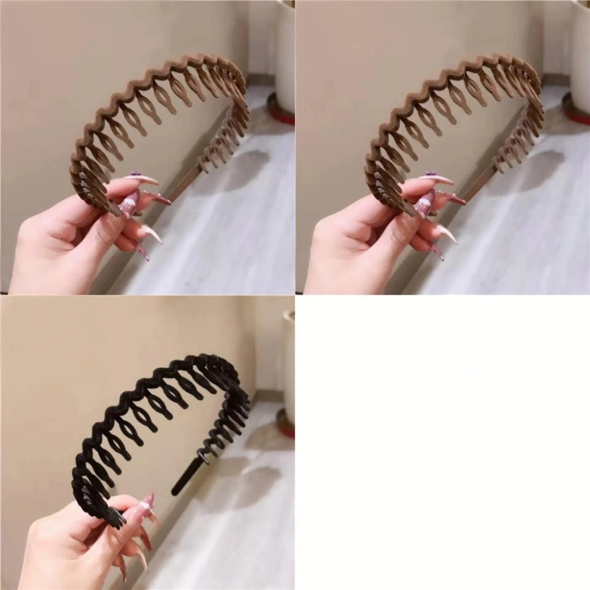 New Flocking Hair Band Toothed Wave Design - Image 13