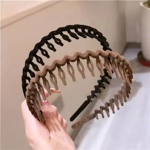 New Flocking Hair Band Toothed Wave Design - Image 6