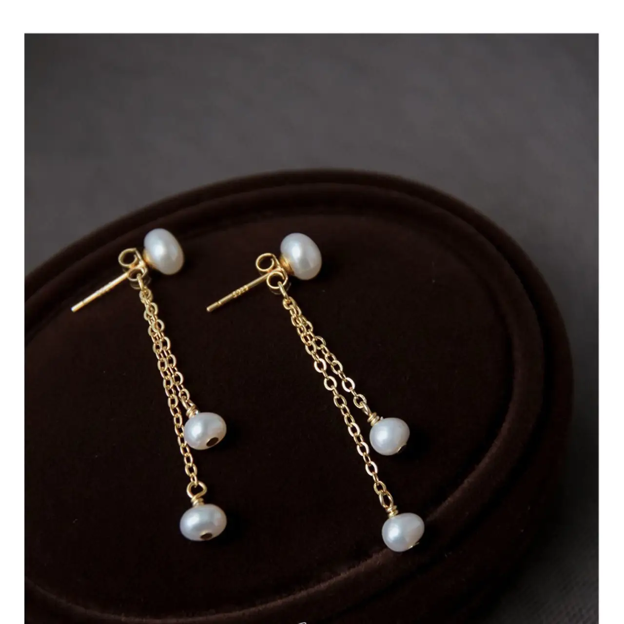 French Vintage Pearl Tassel Earrings 925 Silver — feature 7
