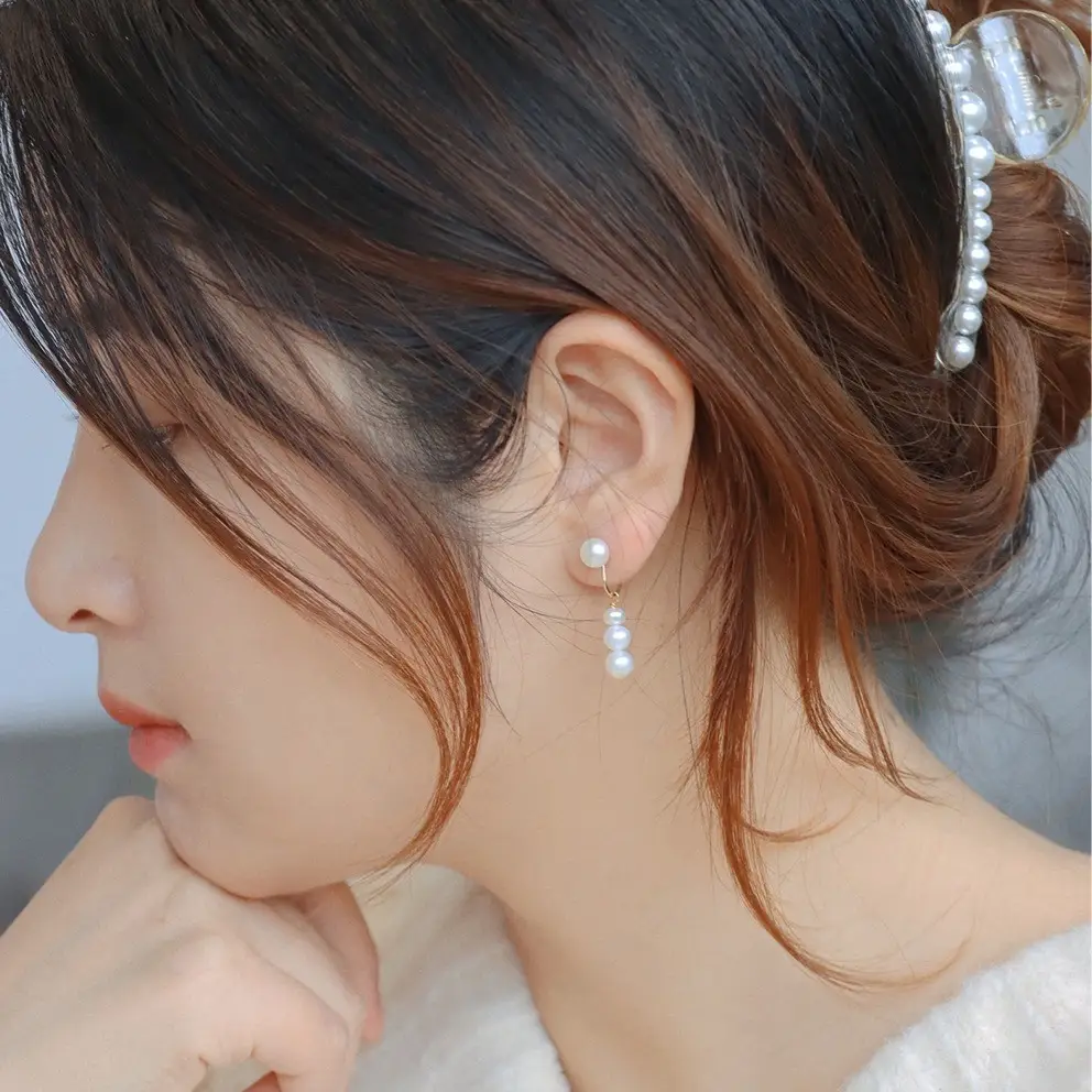 French Style Pearl Earrings for Women - Image 7