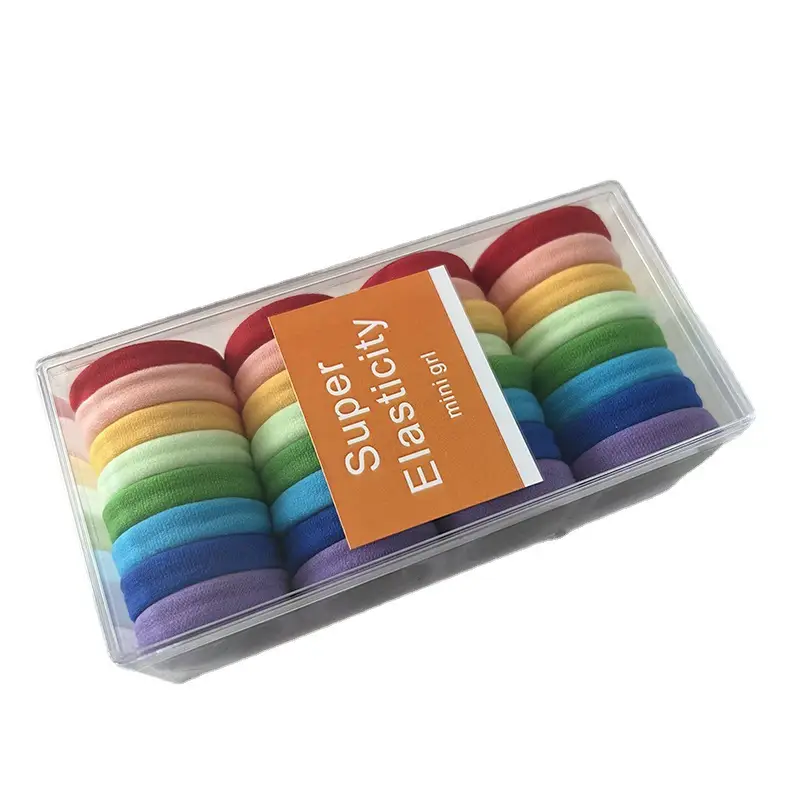 Rainbow Gradient Hair Towel Ring with Elastic Band