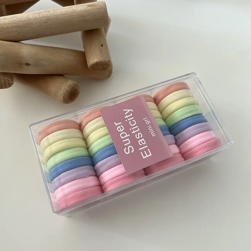 Rainbow Gradient Hair Towel Ring with Elastic Band