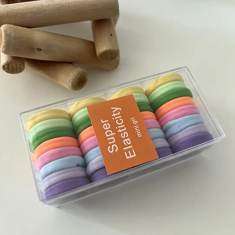 Rainbow Gradient Hair Towel Ring with Elastic Band