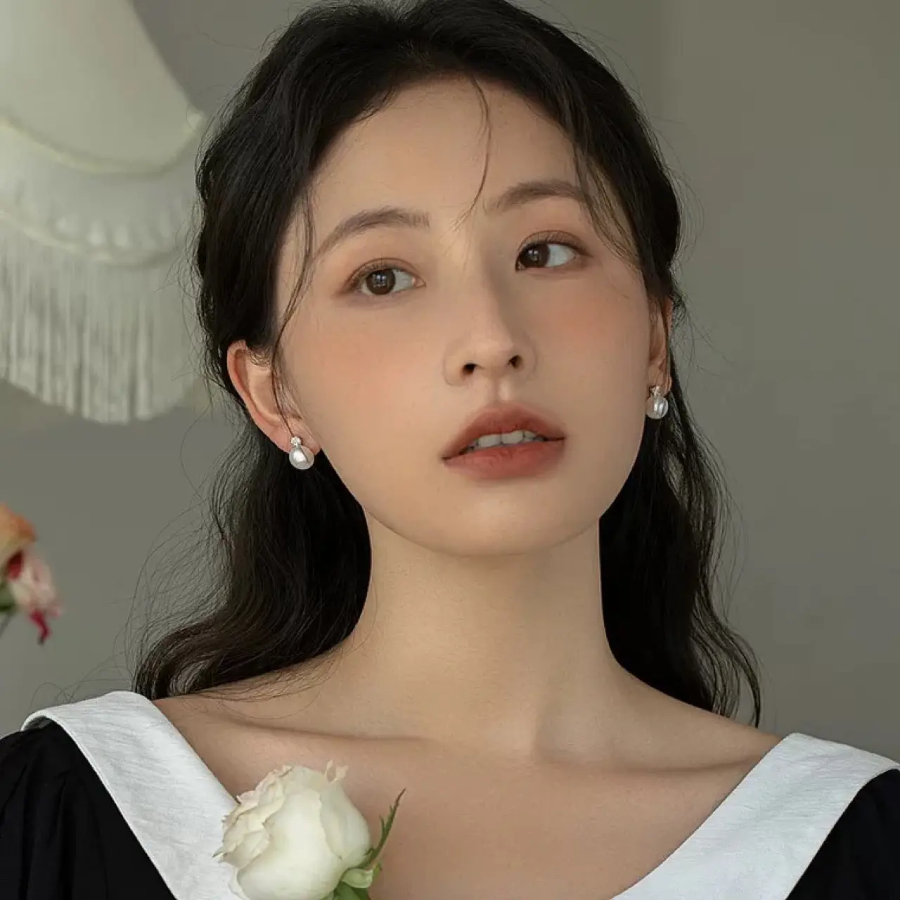 Classic Pearl Earrings with Diamond Top — feature 5
