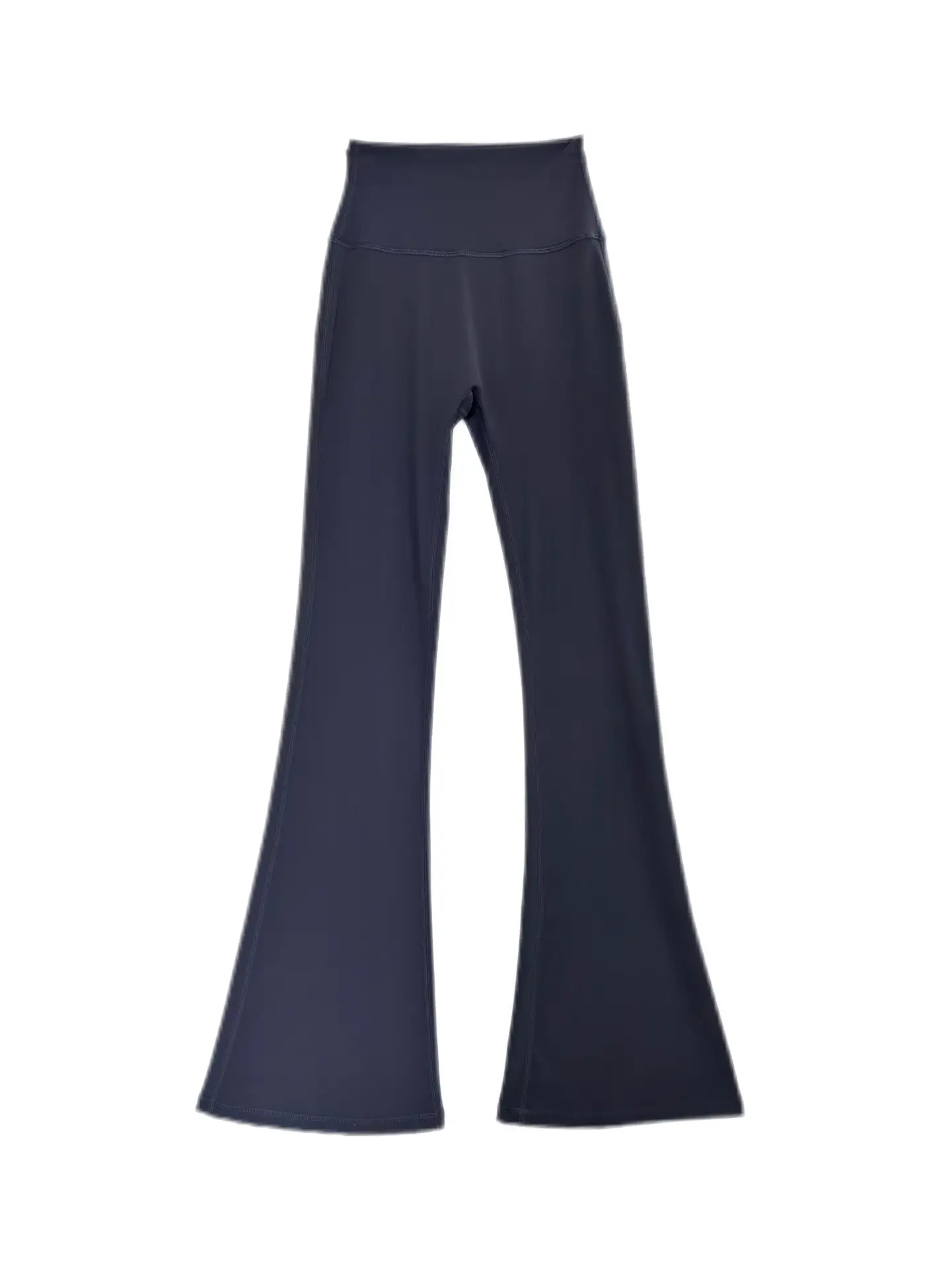 Women's Black Flared Sports Pants High Waist Yoga Wear - Image 4