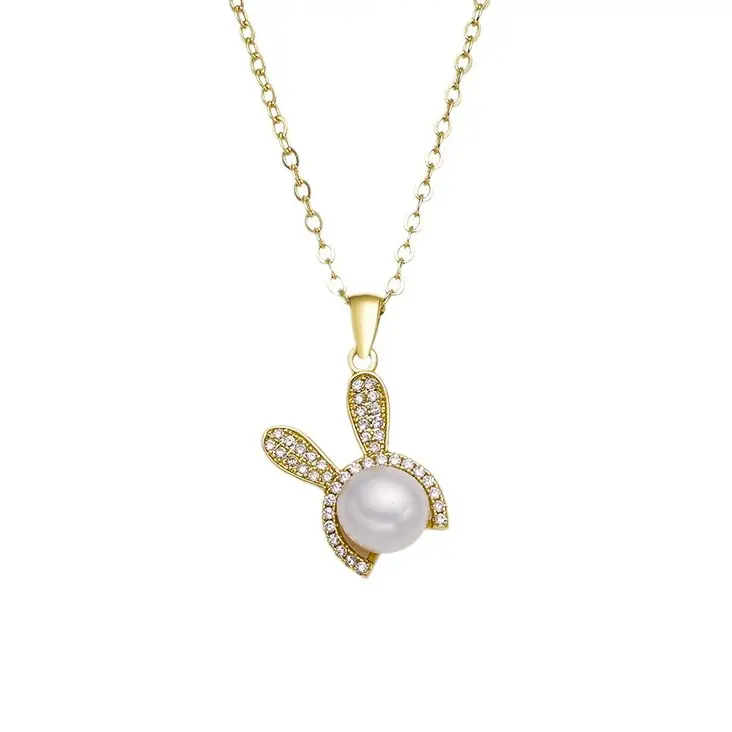 2022 Korean Style Pearl Rabbit Pendant Set - Image 5