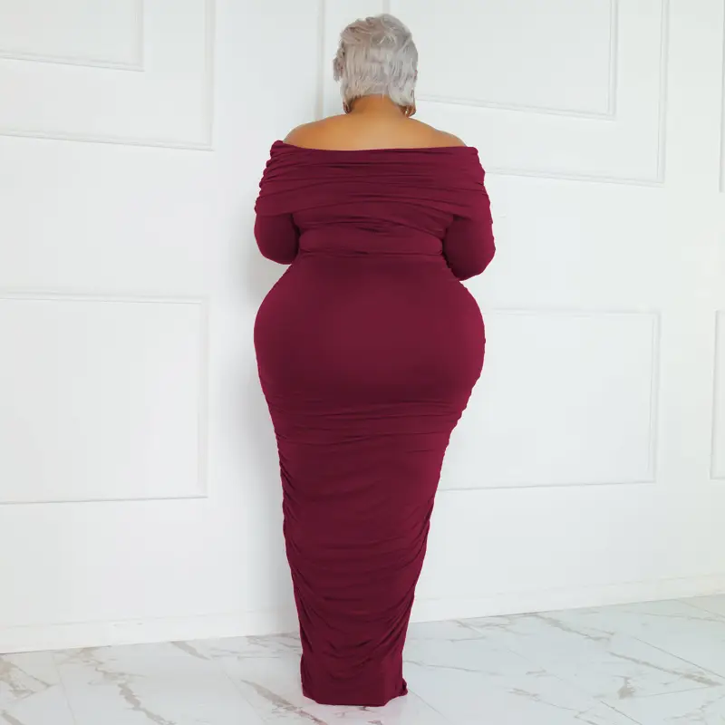 Plus Size Women's Pink One-Layer Dress Winter — feature 10