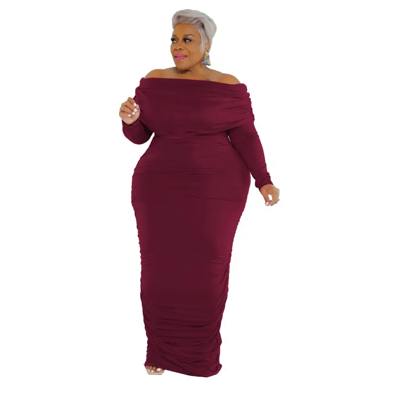 Plus Size Women's Pink One-Layer Dress Winter — feature 28