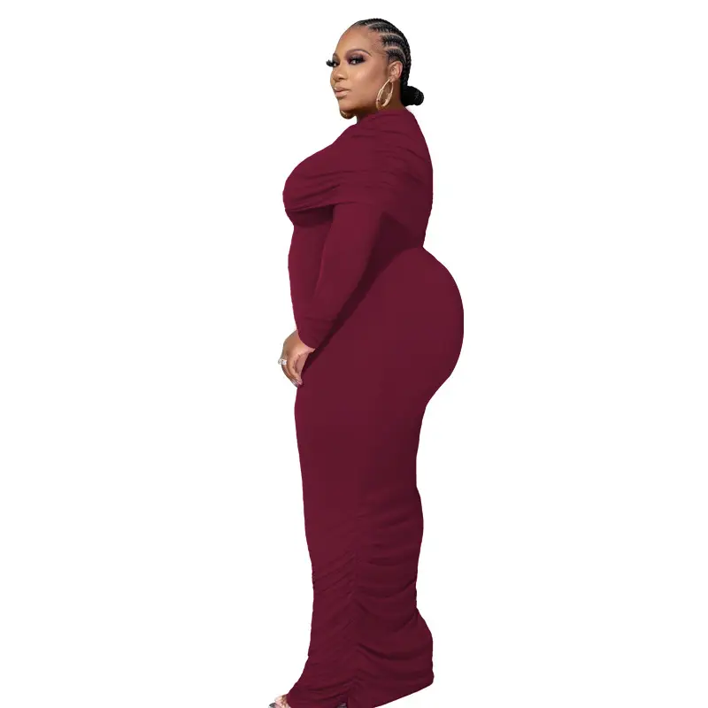 Plus Size Women's Pink One-Layer Dress Winter — feature 30