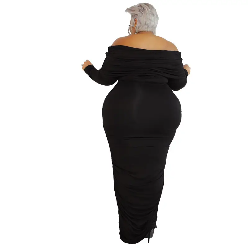 Plus Size Women's Pink One-Layer Dress Winter — feature 35