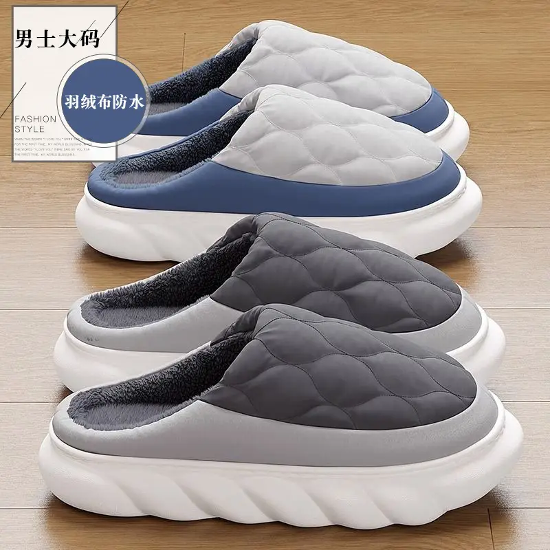 Winter Cotton Slippers for Men Women Thick Warm Indoor Outdoor - Image 9