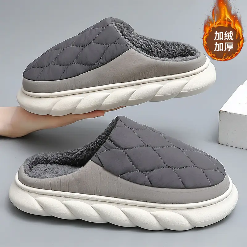 Winter Cotton Slippers for Men Women Thick Warm Indoor Outdoor - Image 10