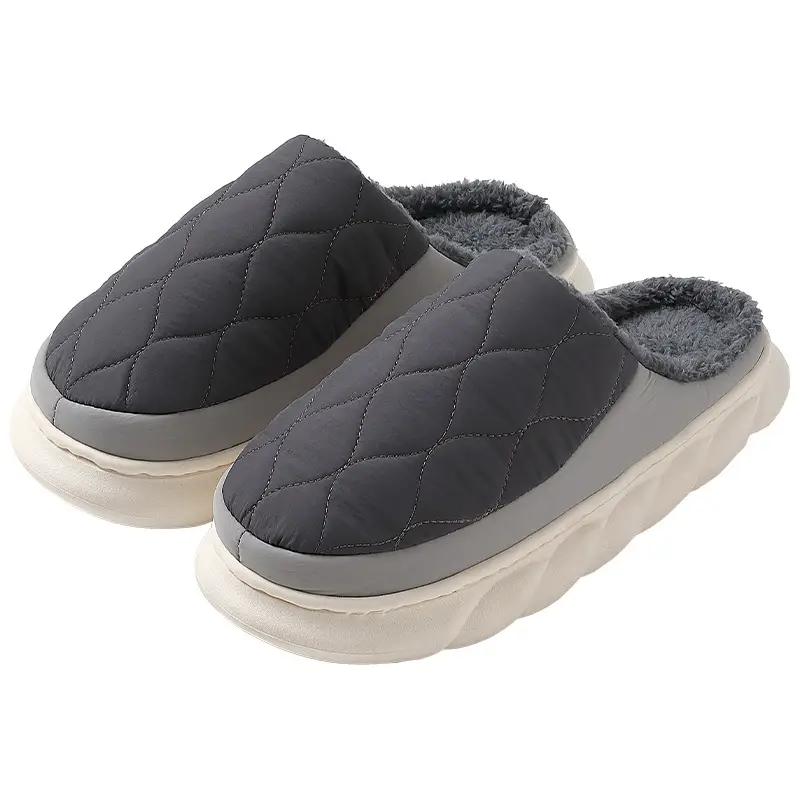 Winter Cotton Slippers for Men Women Thick Warm Indoor Outdoor - Image 13