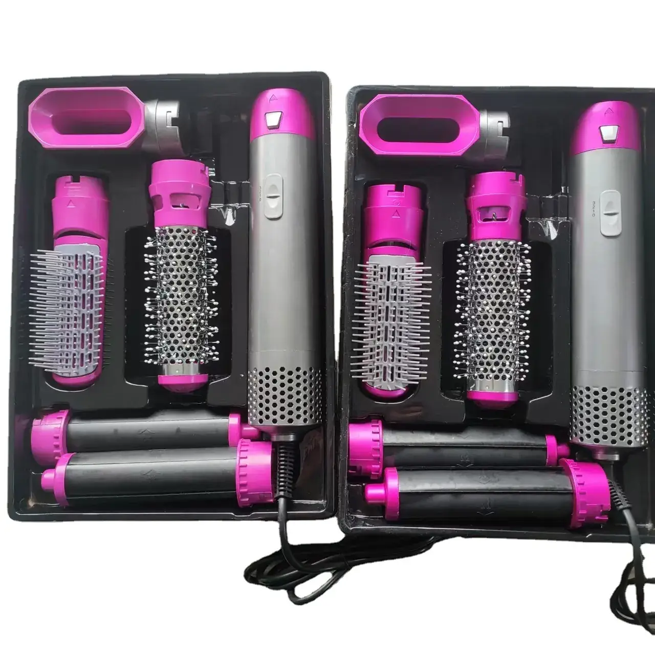 Dual-Purpose Hair Dryer & Curler Set Purple