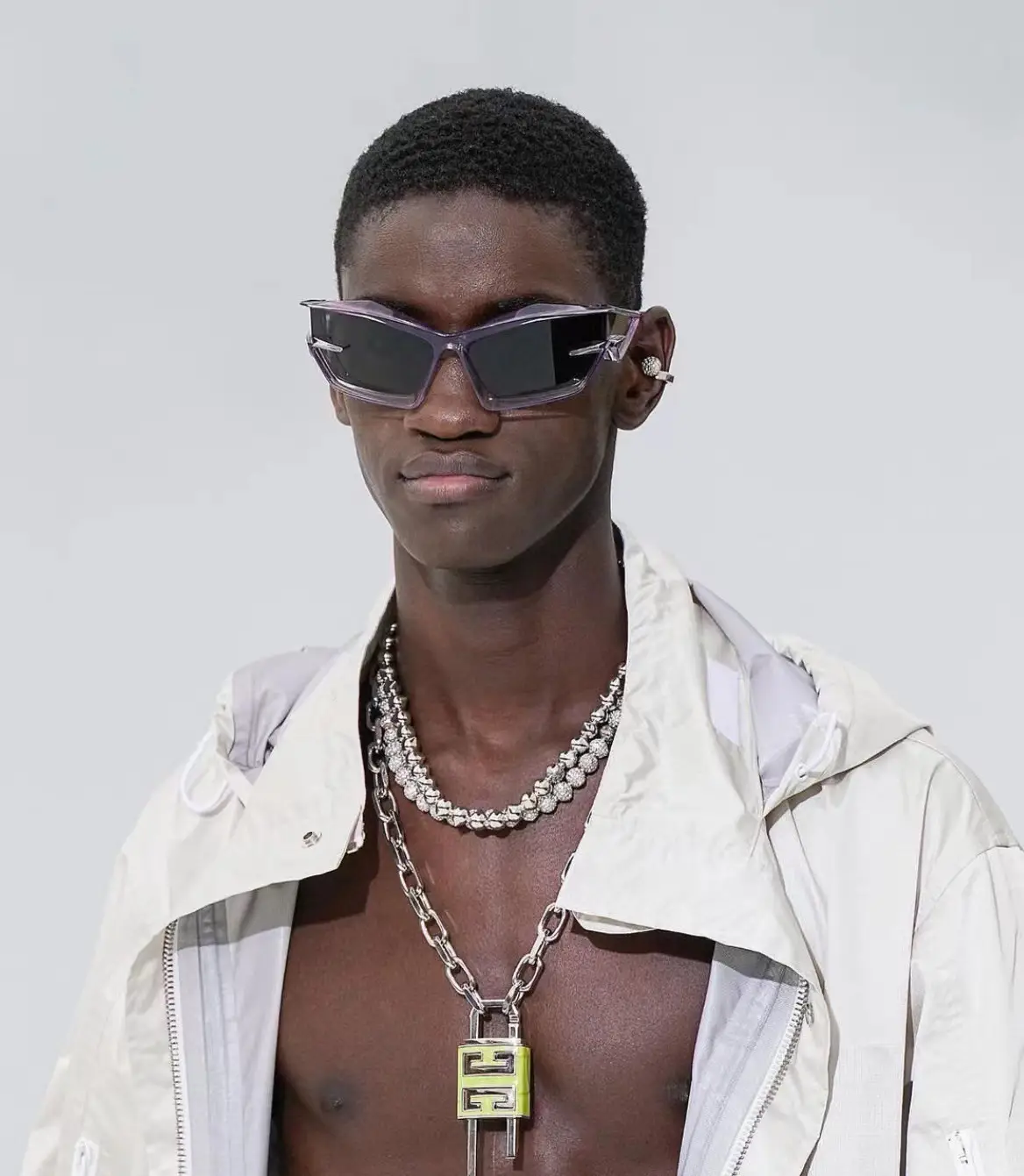 European & American Personality Shaped Sunglasses Men's Y2K Technology — feature 16