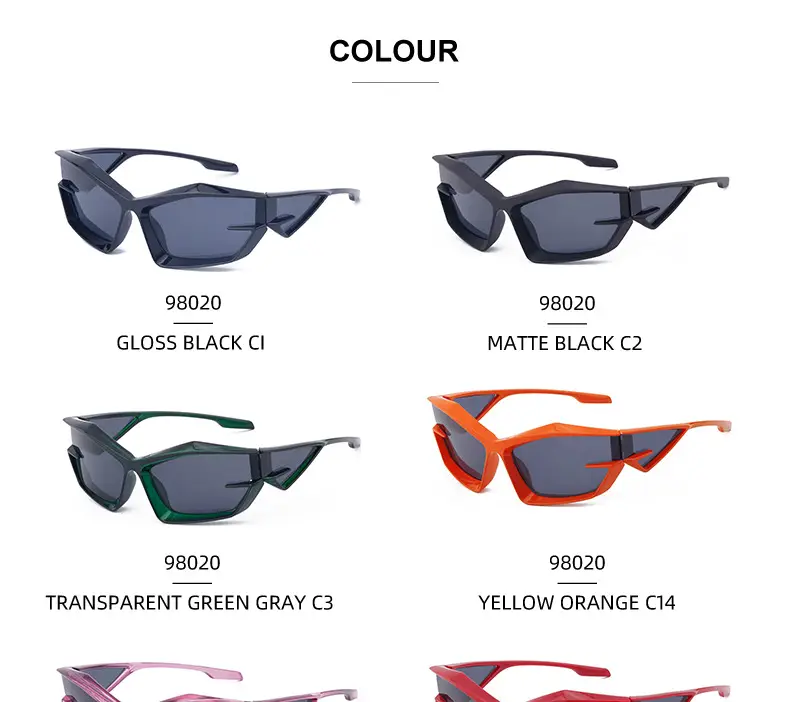 European & American Personality Shaped Sunglasses Men's Y2K Technology — feature 24