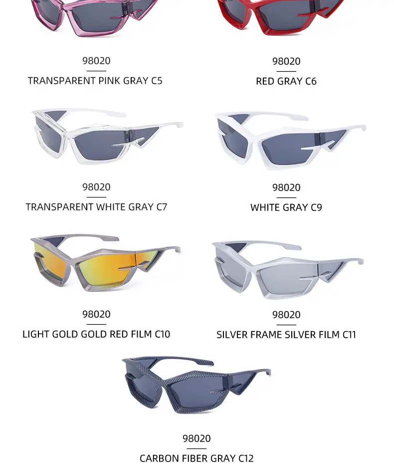 European & American Personality Shaped Sunglasses Men's Y2K Technology — feature 25