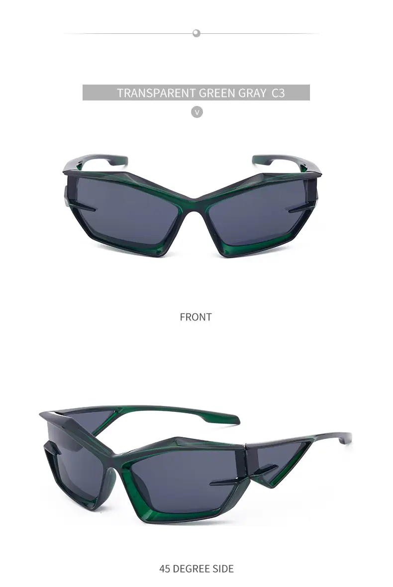 European & American Personality Shaped Sunglasses Men's Y2K Technology — feature 29