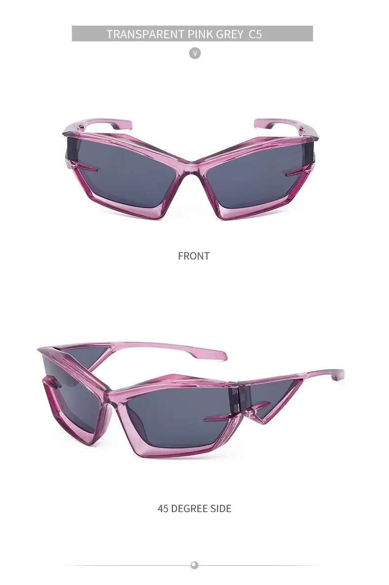 European & American Personality Shaped Sunglasses Men's Y2K Technology — feature 31