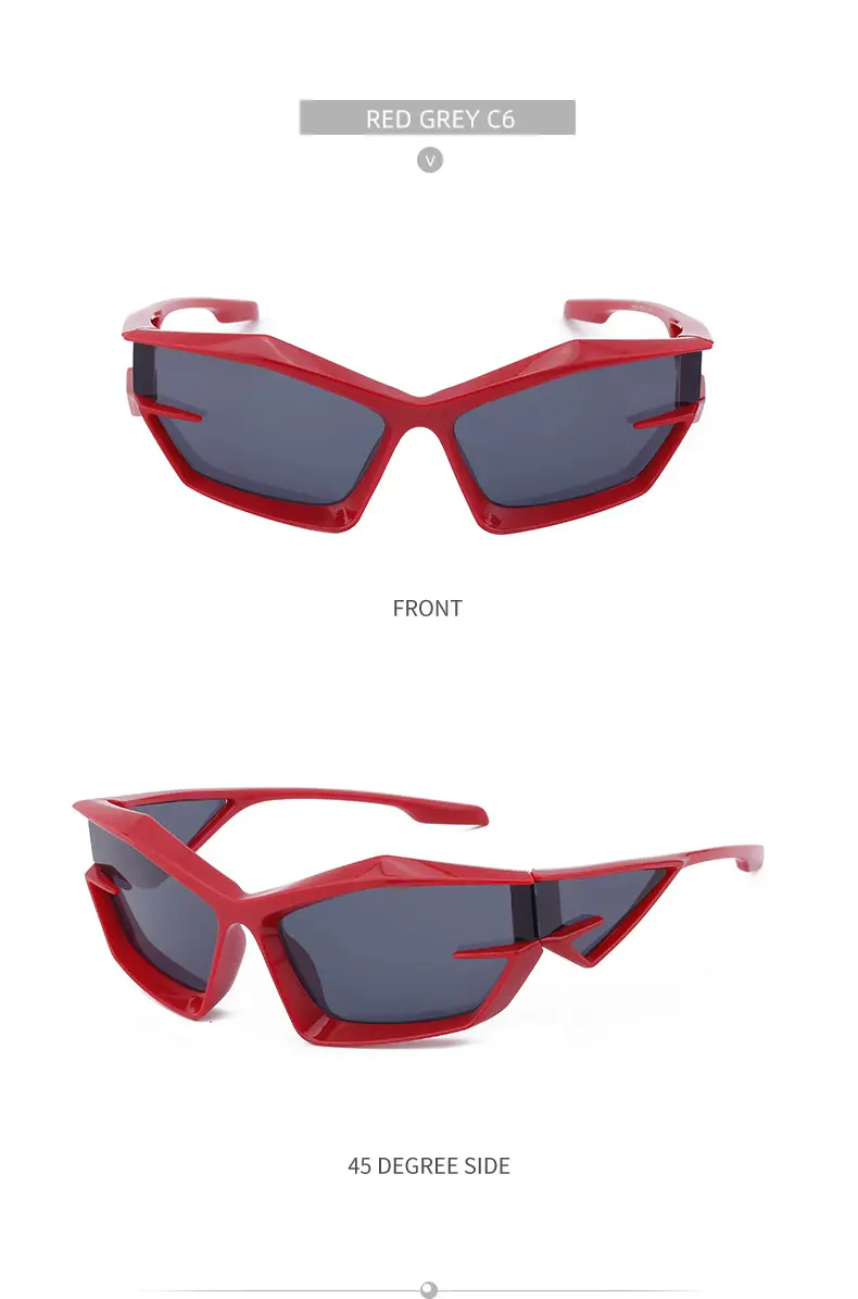 European & American Personality Shaped Sunglasses Men's Y2K Technology — feature 32