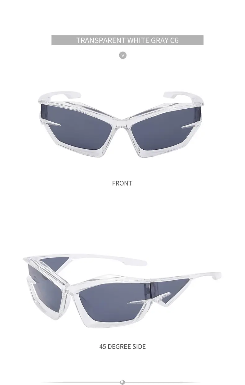 European & American Personality Shaped Sunglasses Men's Y2K Technology — feature 33