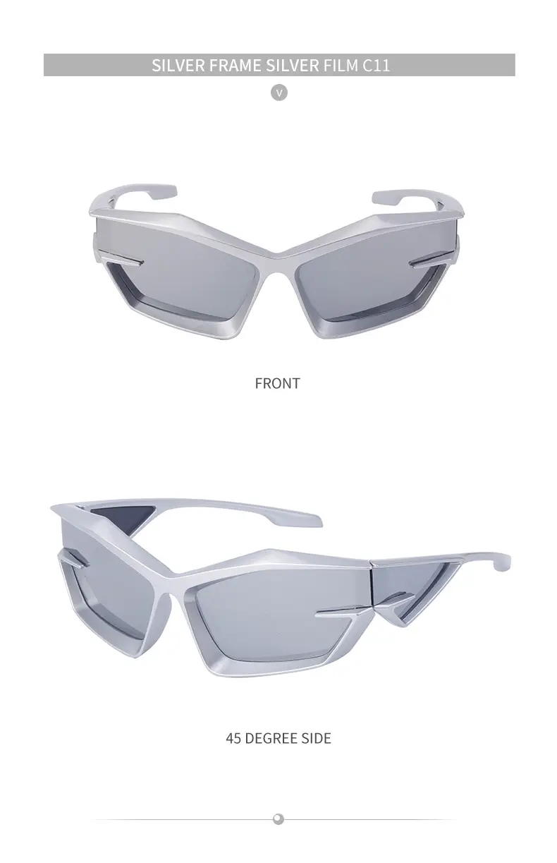 European & American Personality Shaped Sunglasses Men's Y2K Technology — feature 34