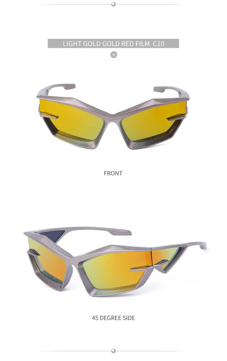 European & American Personality Shaped Sunglasses Men's Y2K Technology — feature 35