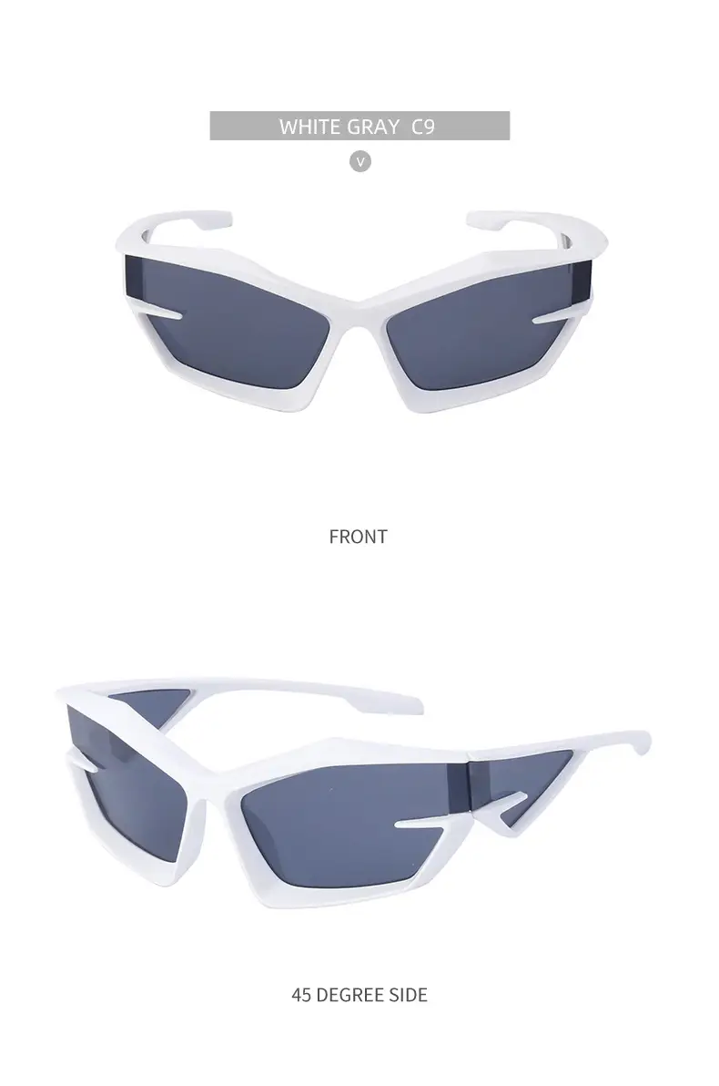European & American Personality Shaped Sunglasses Men's Y2K Technology — feature 36