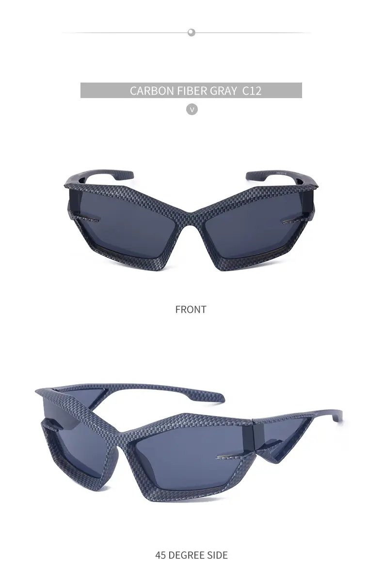 European & American Personality Shaped Sunglasses Men's Y2K Technology — feature 38