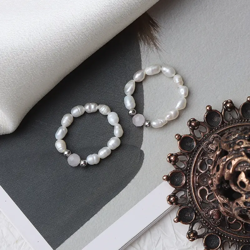 Natural Freshwater Pearl Bracelet with Elastic Band