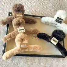 Wool Knitted Hair Clip for Women Autumn Winter — feature 15