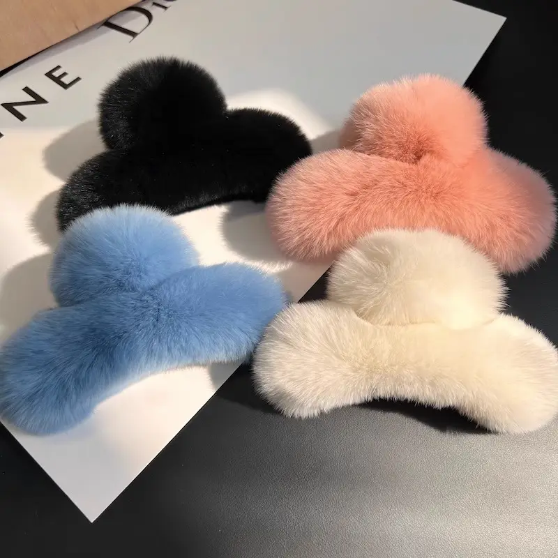 Wool Knitted Hair Clip for Women Autumn Winter — feature 17