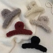 Wool Knitted Hair Clip for Women Autumn Winter — feature 2