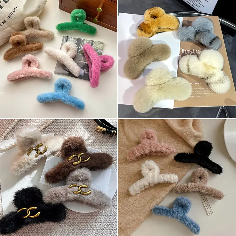 Wool Knitted Hair Clip for Women Autumn Winter — feature 26