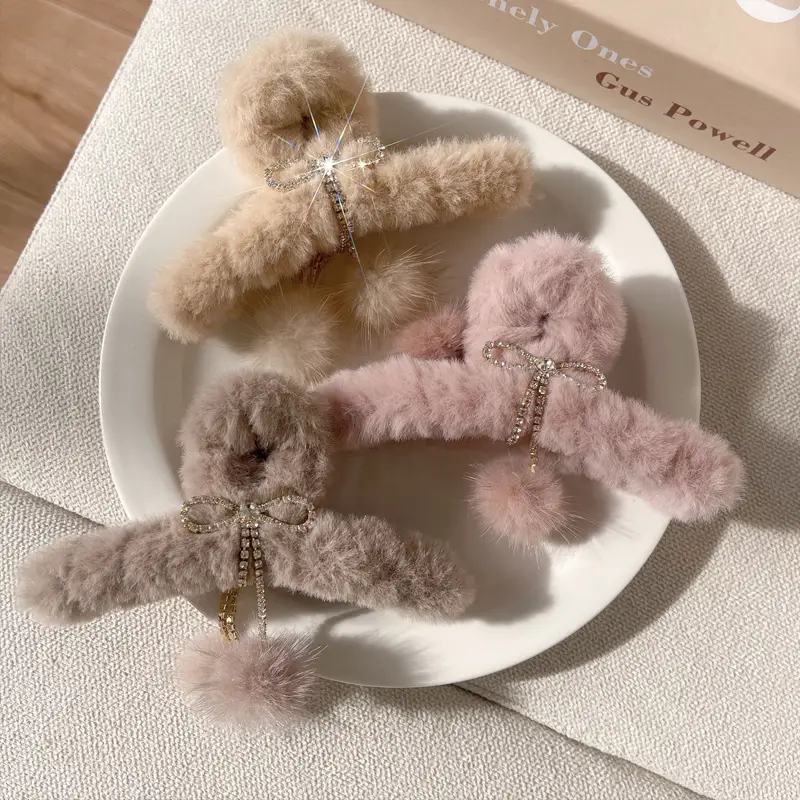 Wool Knitted Hair Clip for Women Autumn Winter — feature 29