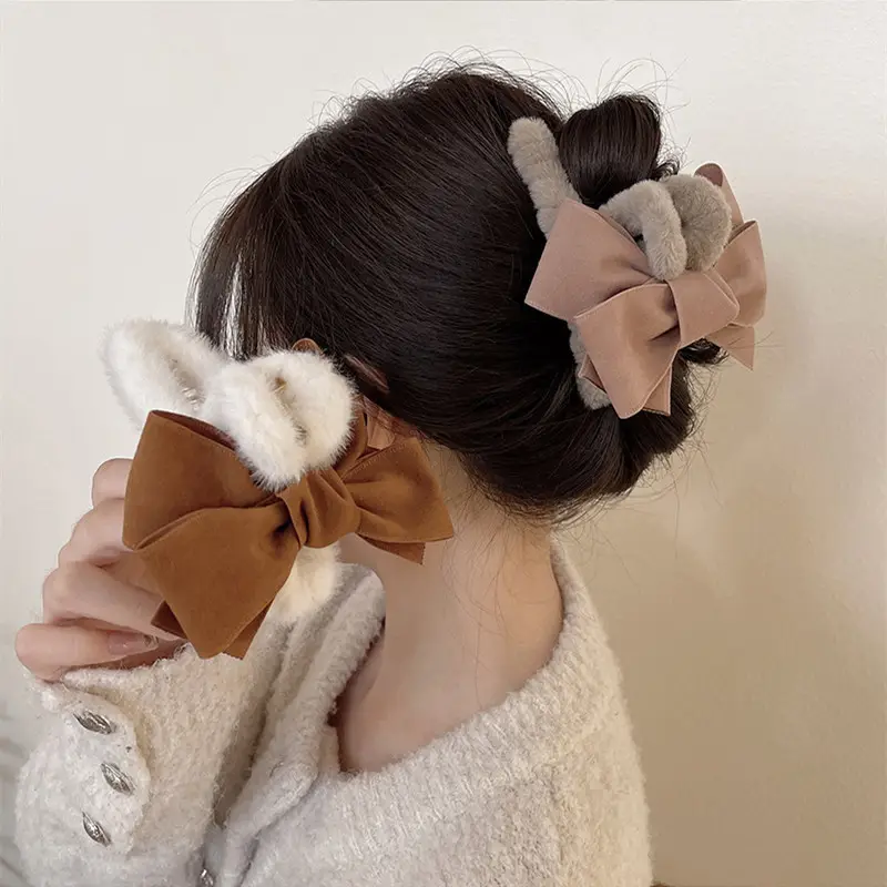 Wool Knitted Hair Clip for Women Autumn Winter — feature 30