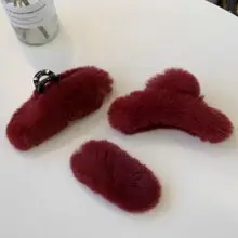 Wool Knitted Hair Clip for Women Autumn Winter — feature 9