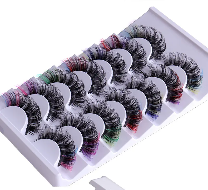 7 Pairs D-Curved False Eyelashes Colorful Durable — feature 10