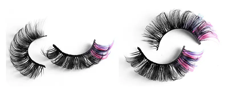 7 Pairs D-Curved False Eyelashes Colorful Durable — feature 8
