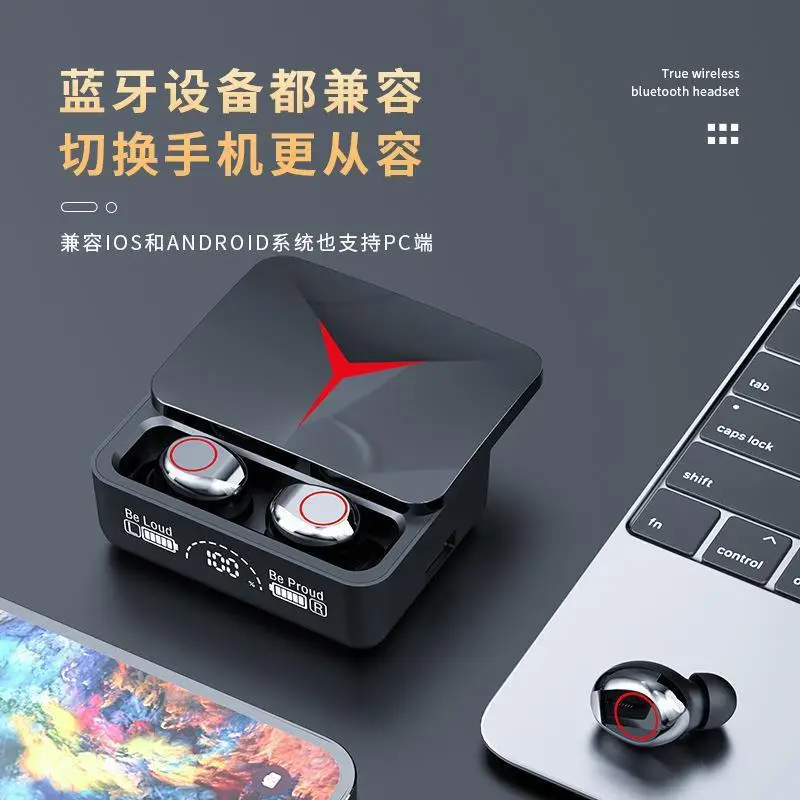 True Wireless Sports Earbuds with Digital Display & Slide Cover - Image 5