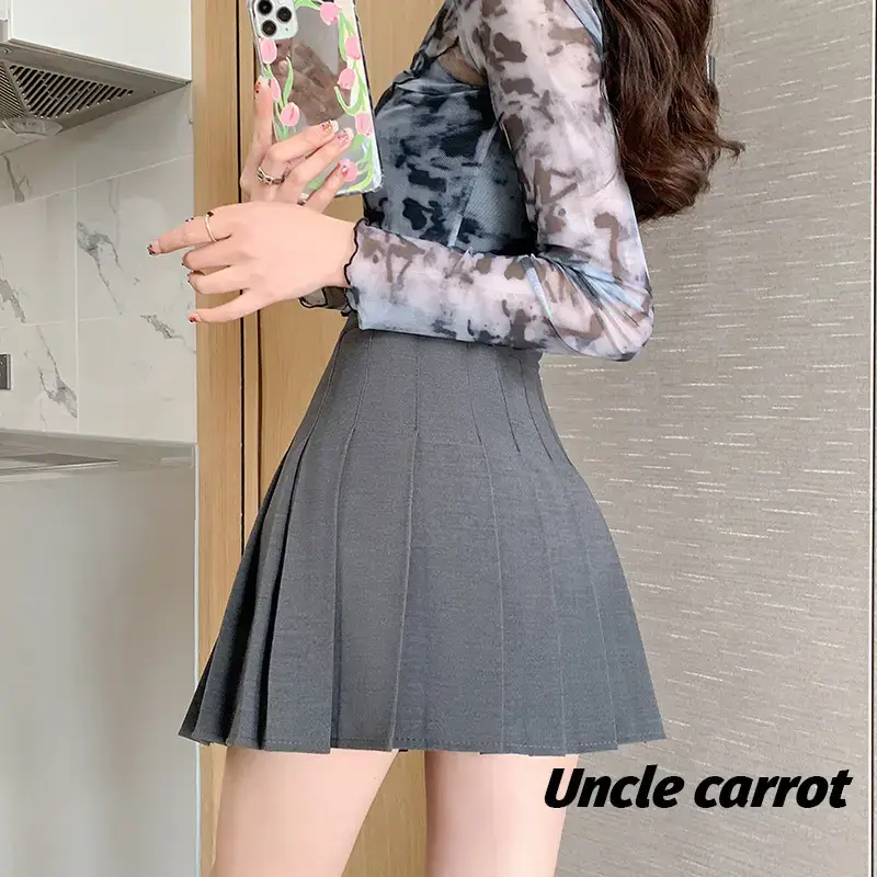 Gray Pleated Skirt Women Summer Spring Autumn 2025 - Image 11
