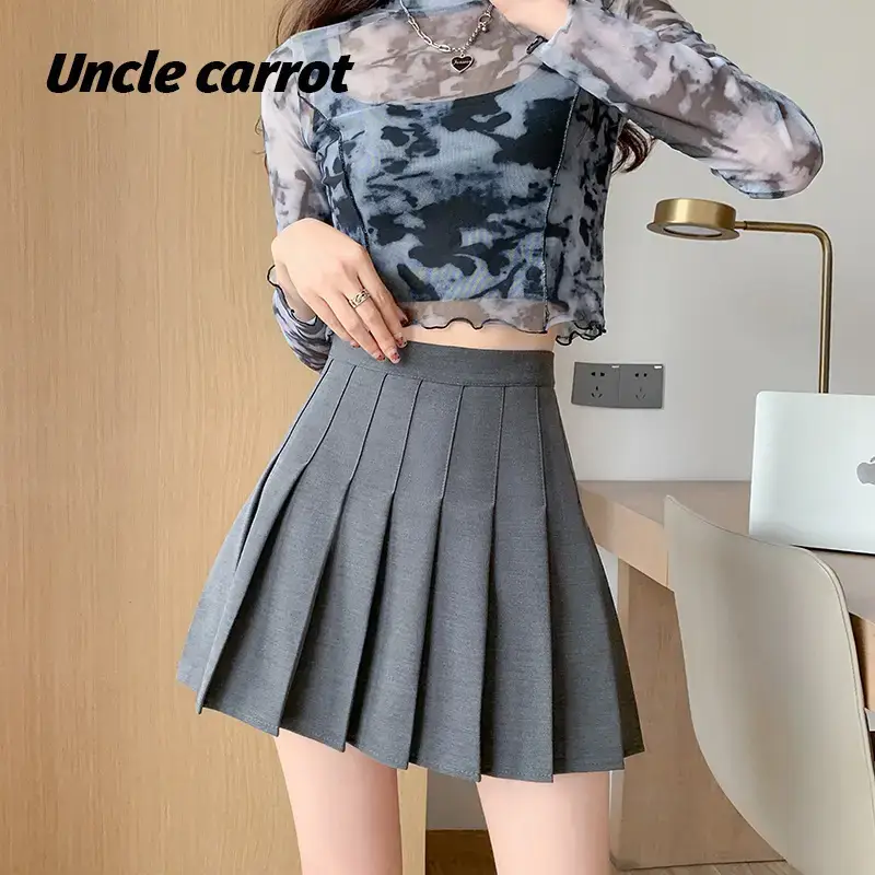 Gray Pleated Skirt Women Summer Spring Autumn 2025 - Image 12