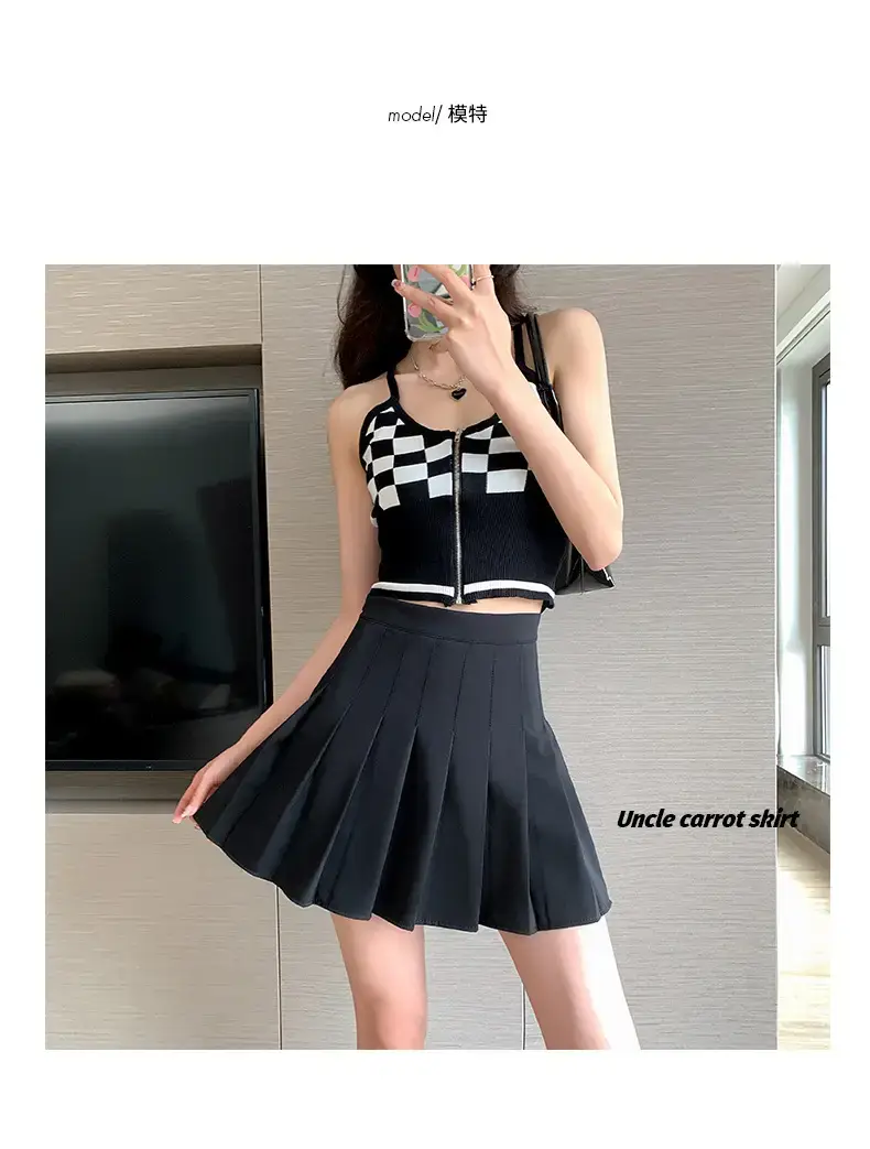 Gray Pleated Skirt Women Summer Spring Autumn 2025 — feature 103