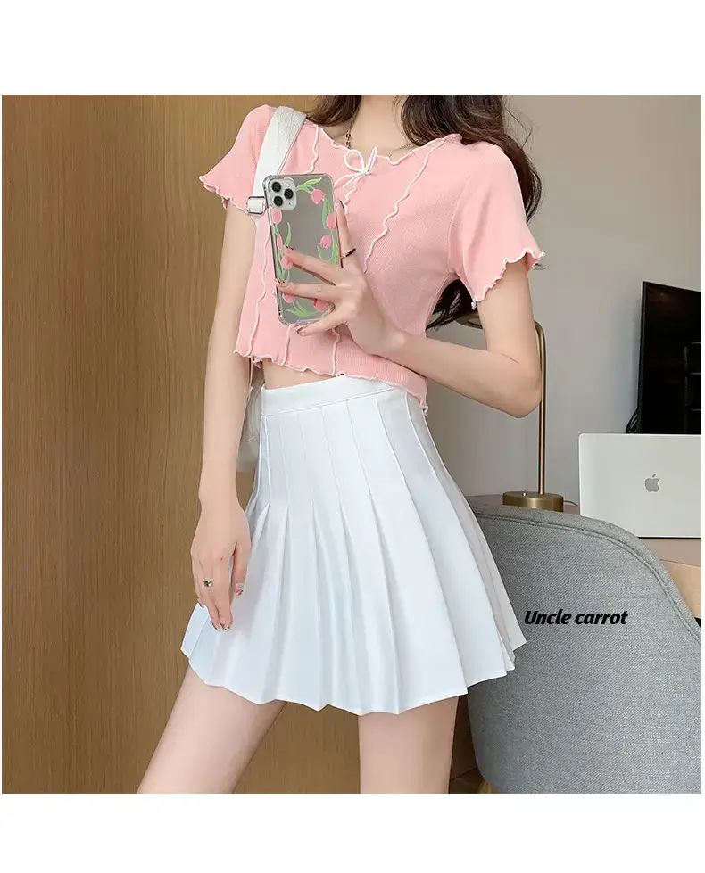 Gray Pleated Skirt Women Summer Spring Autumn 2025 — feature 107