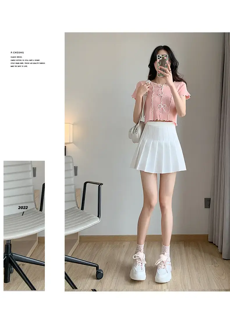 Gray Pleated Skirt Women Summer Spring Autumn 2025 — feature 109