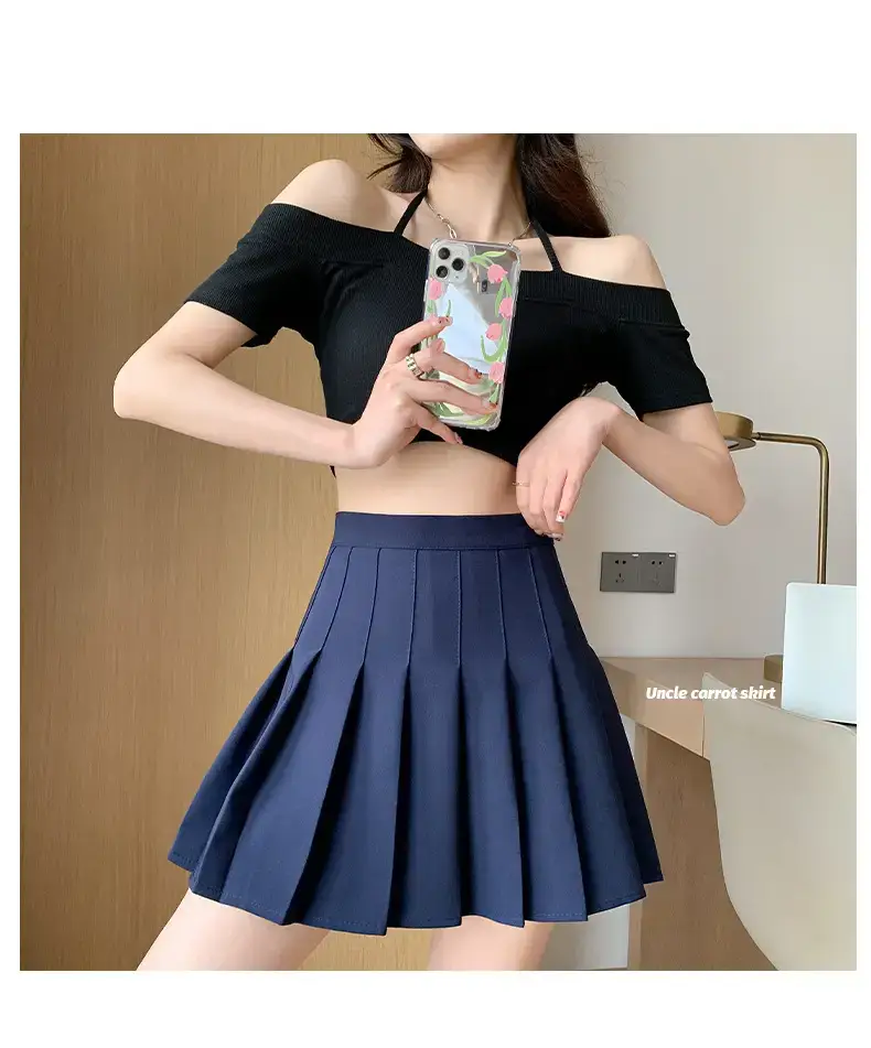 Gray Pleated Skirt Women Summer Spring Autumn 2025 — feature 110