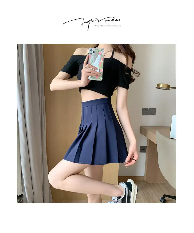 Gray Pleated Skirt Women Summer Spring Autumn 2025 — feature 111