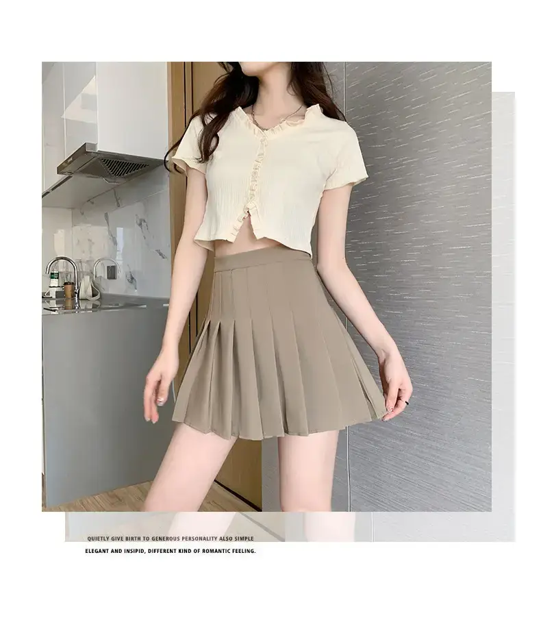 Gray Pleated Skirt Women Summer Spring Autumn 2025 — feature 117