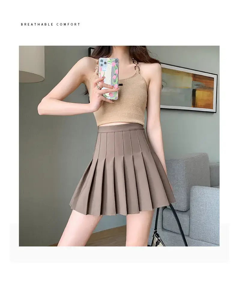 Gray Pleated Skirt Women Summer Spring Autumn 2025 — feature 119